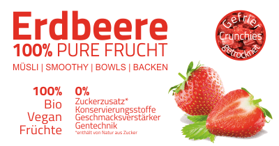 müsli.de |Produktbild Bio Gefriergetrocknete Erdbeeren